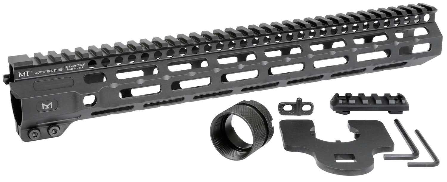 Midwest Industries MICRM14 M-Series AR-15 One-Piece Combat Handguard Black 14"