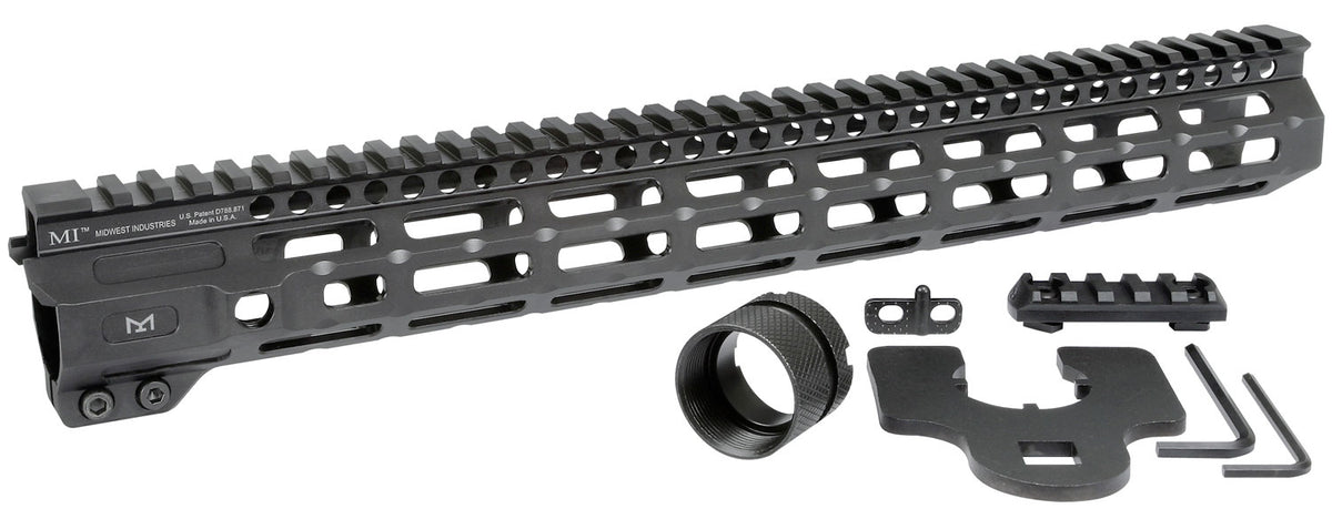 Midwest Industries MICRM15 M-Series AR-15 One-Piece Combat Handguard Black 15"