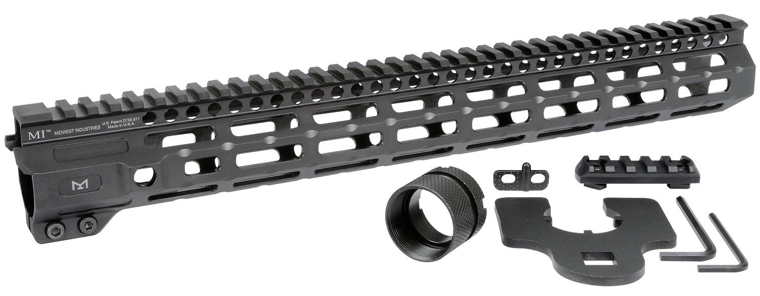 Midwest Industries MICRM15 M-Series AR-15 One-Piece Combat Handguard Black 15"