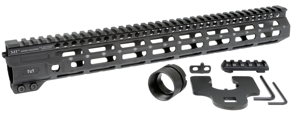 Midwest Industries MICRM15 M-Series AR-15 One-Piece Combat Handguard Black 15"