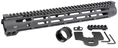 Midwest Industries MISLH14 Slimline AR-15 6061 Aluminum Black Anodized 14" Handguard
