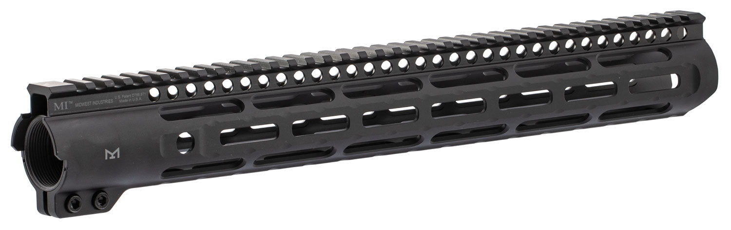Midwest Industries MISLH15 Slimline AR-15 6061 Aluminum Black Anodized 15" Handguard