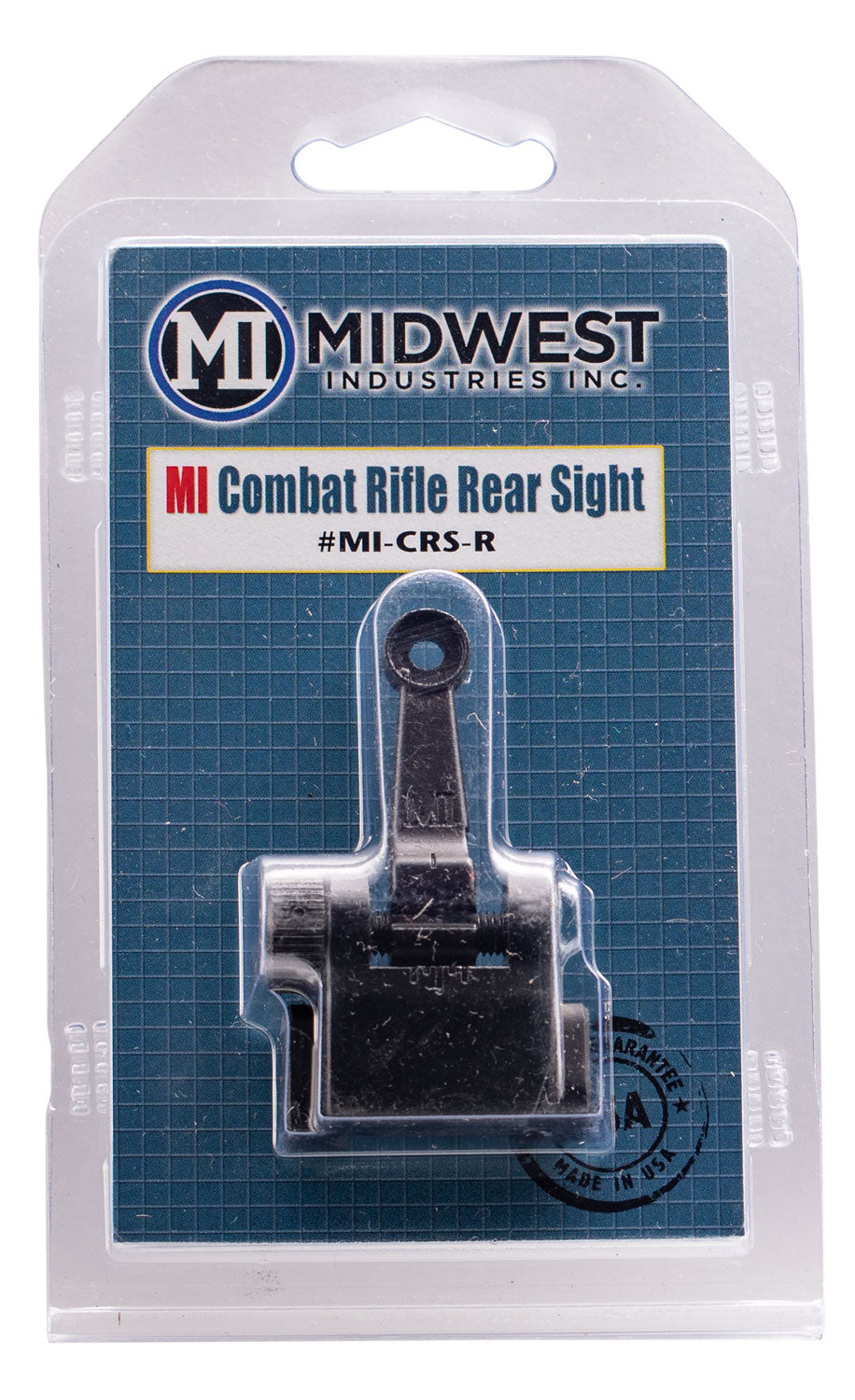 Midwest Industries Combat Rifle Folding Rear Sight Black Phosphate Steel for AR-15/M16/M4