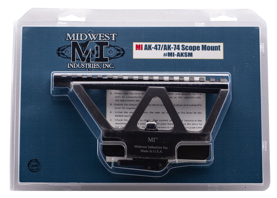 Midwest Industries MIAKSM QD AK Receiver Side Rail Scope Mount Anodized Black