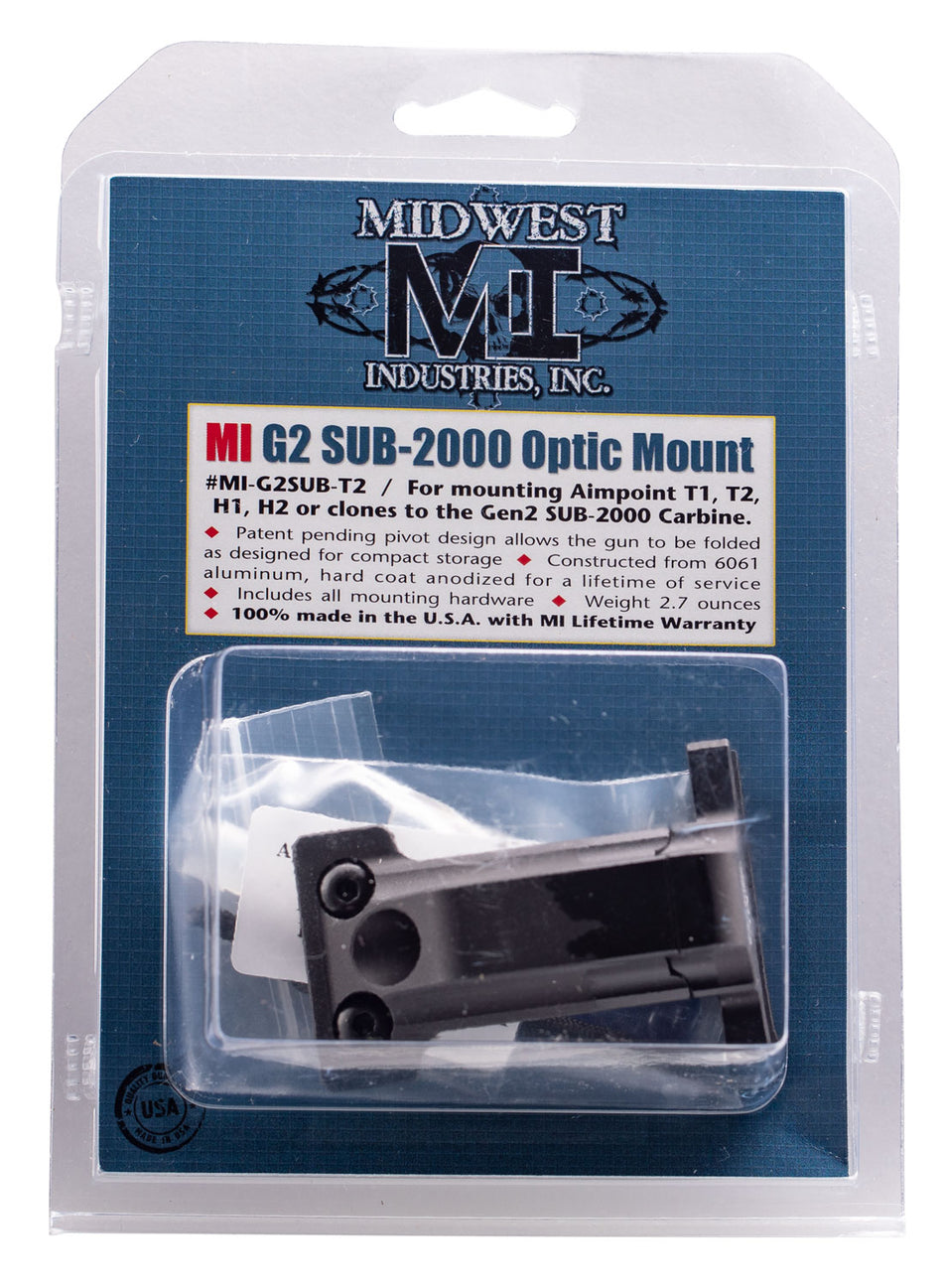 Midwest Industries MIG2SUBT2 Kel-Tec Sub 2000 Gen2 Mini Optic Mount Matte Black