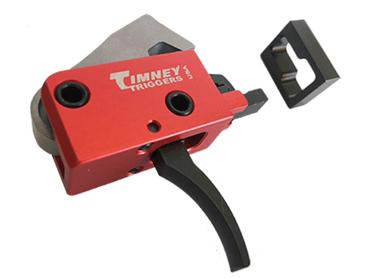 Timney 682 AR PCC Two-Stage Curved Trigger 2 lbs Draw Weight Black/Red AR-Platform