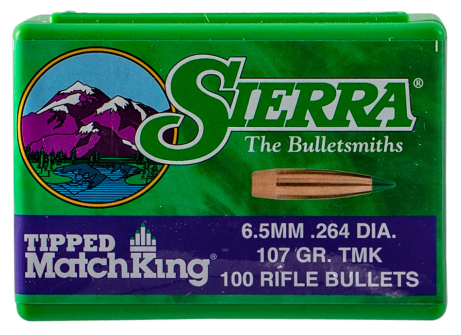 Sierra 6.5 Creedmoor 107gr Tipped MatchKing Bullets 100/Box
