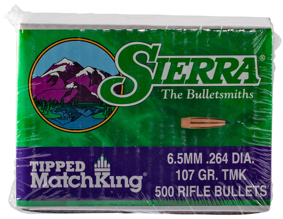 Sierra Tipped MatchKing 6.5 Creedmoor 107gr Reloading Bullets 500/Box