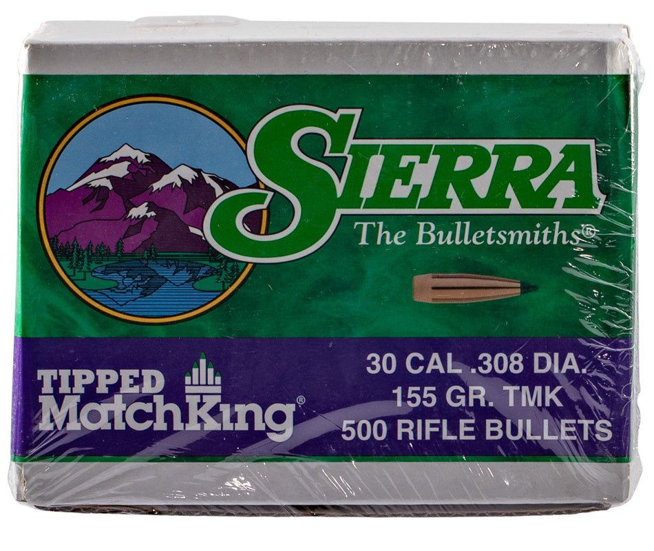 Sierra Tipped MatchKing 30 Cal 155gr Match Bullets Box of 500