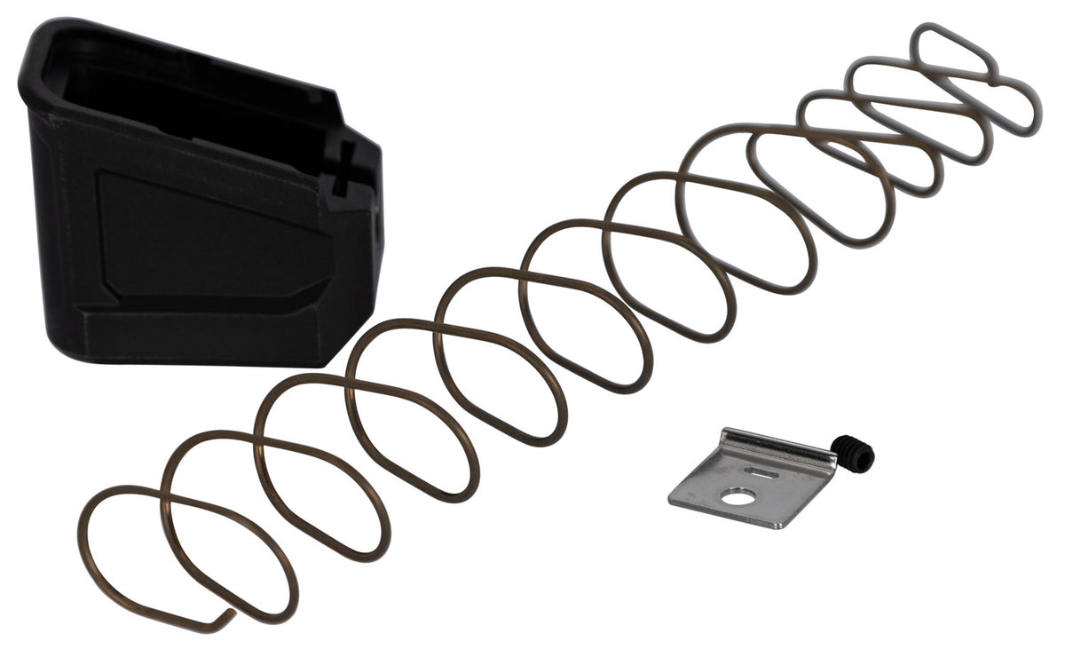 Strike Industries Enhanced Magazine Plate +5/6rd 9mm Luger/40 S&W Glock Compatible Black Polymer