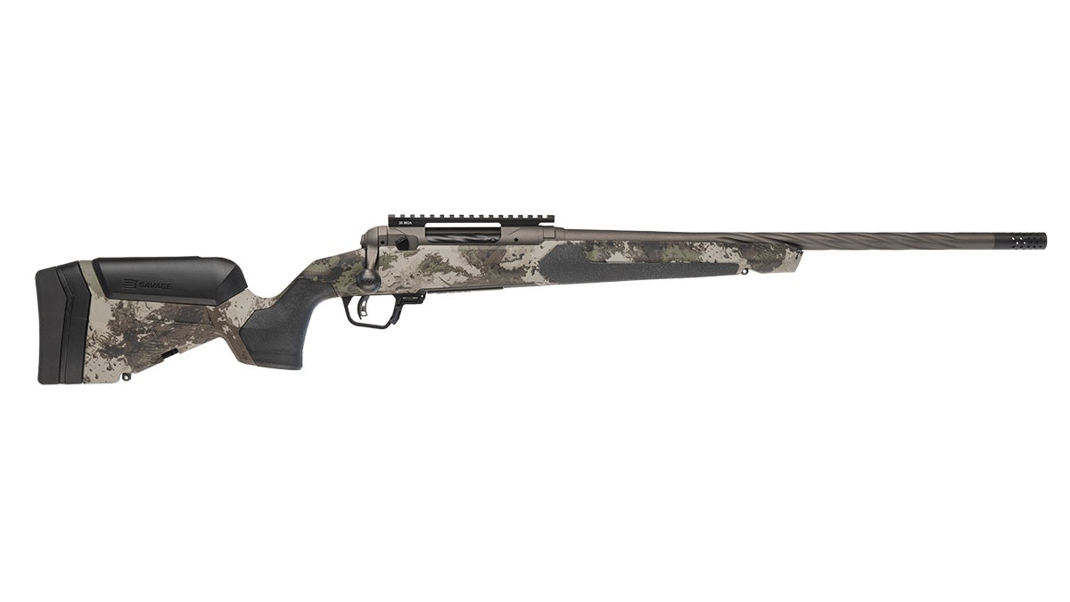 Savage Arms 32573 110 Core Hunter Pro 308 Win 3+1 20" Spiral Fluted Barrel, Woodland Camo AccuStock, Right Hand