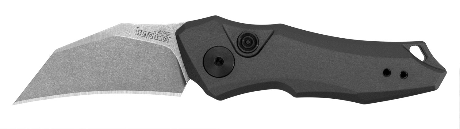 Kershaw Launch 10 7350 1.90" Folding Hawkbill Plain Stonewashed CPM 154 SS Blade Gray Anodized Aluminum Handle with Clip