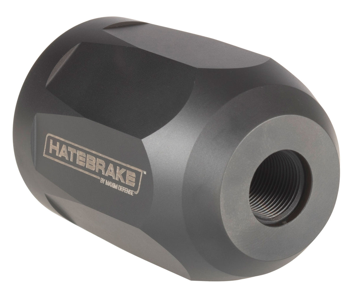Maxim Defense Hate Brake MXM47707 Black DLC Stainless Muzzle Booster 1/2"-28 tpi 5.56x45mm NATO