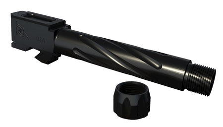Rival Arms Precision Drop-In Barrel 9mm Luger 4.02" Black PVD Stainless Steel Fluted & Threaded Glock 19 Gen3-4