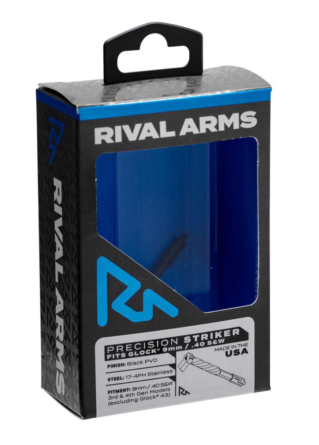 Rival Arms Precision Billet Stainless Steel Striker for Glock Gen3-4 .40 S&W Black