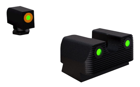 Rival Arms Green Tritium Night Sights RA1A231G for G17/G19 Orange Front/Black Rear Outline