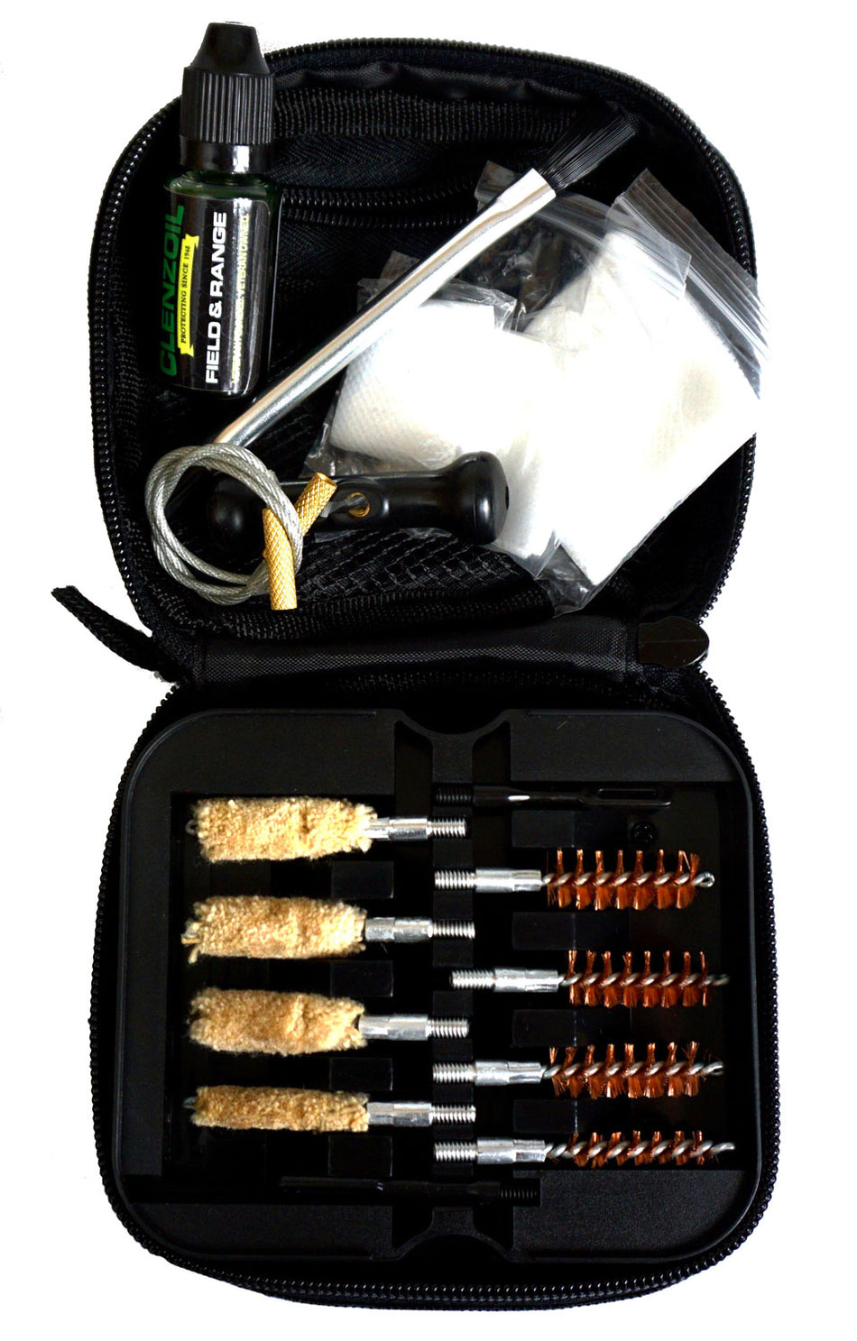 Clenzoil Field and Range Multi-Caliber Pistol Cleaning Kit 17 Pieces Black Case