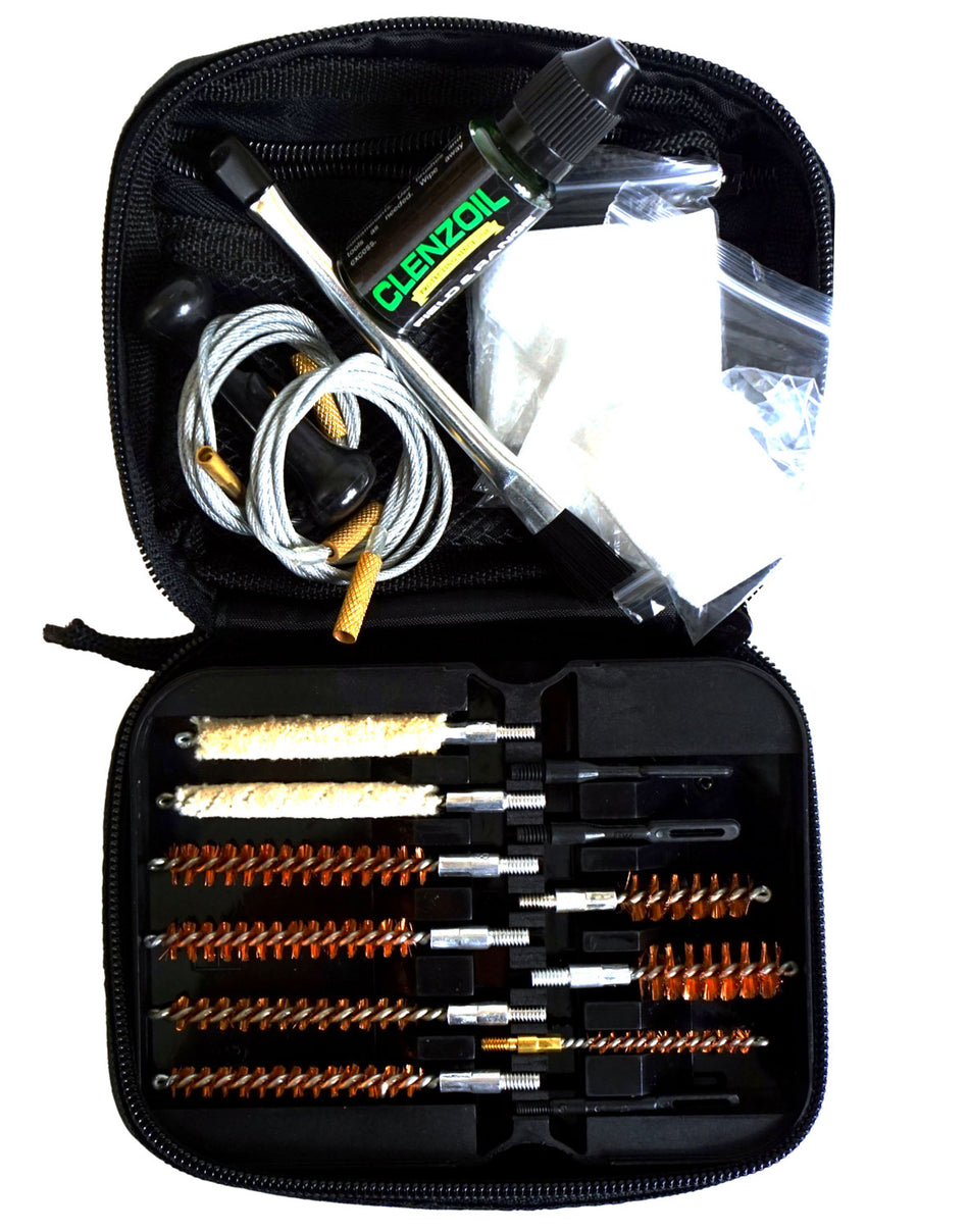 Clenzoil Field and Range Multi-Caliber Rifle Cleaning Kit 21 Pieces Black Case