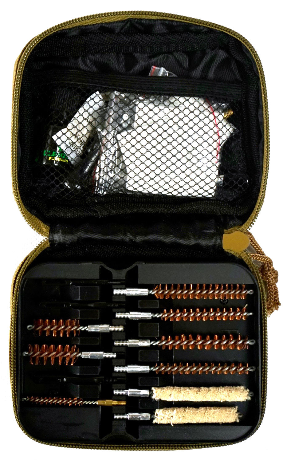 Clenzoil Field and Range Multi-Caliber Rifle Cleaning Kit 21 Pieces Tan Case
