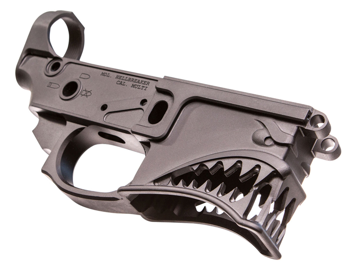 Sharps Bros Hellbreaker SBLR01 Multi-Caliber Stripped AR-15 Lower Receiver, Black Anodized 7075-T6 Aluminum