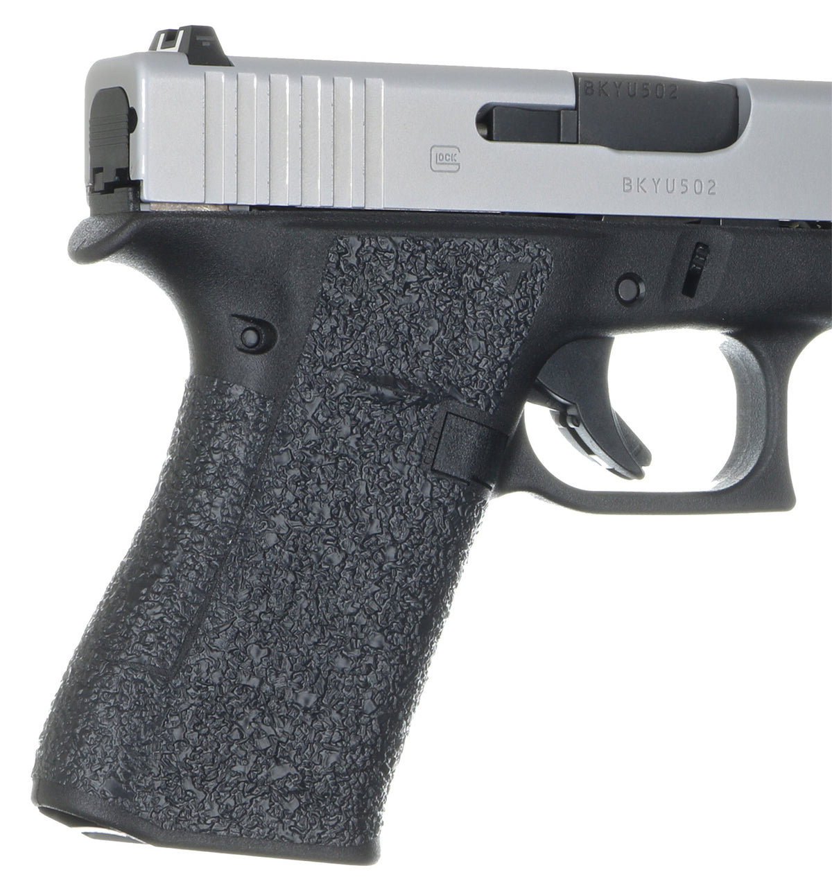 Talon Grips 385R Black Textured Rubber Adhesive Grip, Glock 43X/48