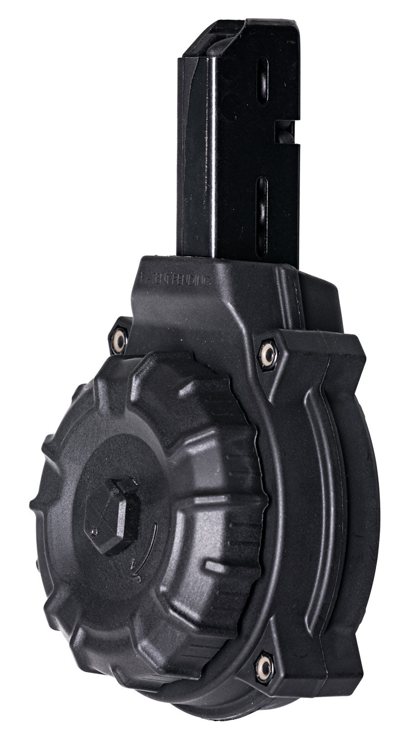 ProMag DRMA10 Standard 50rd 9mm Drum Mag Compatible with AR-15 SMG/Colt Carbine Black Polymer