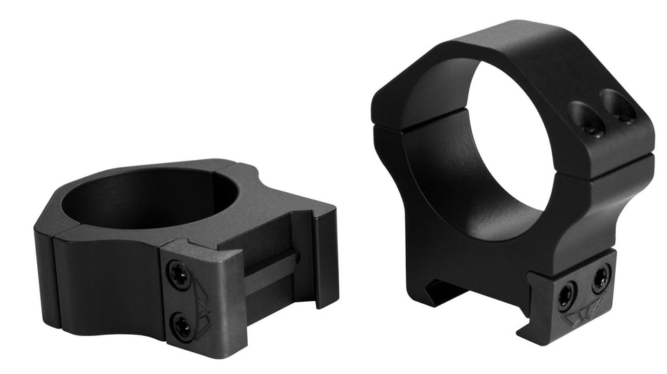 Warne Maxima Horizontal 514M 30mm Medium Scope Ring Set Matte Black 0 MOA