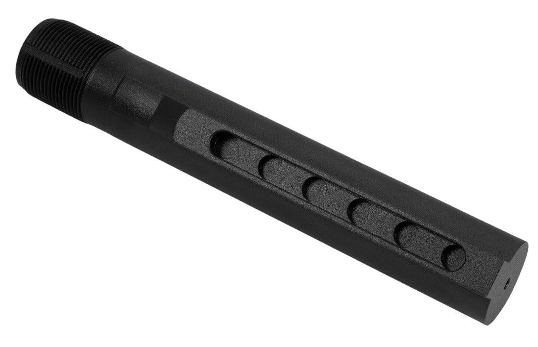 CMC Triggers 81626 AR-15 Mil-Spec Carbine Buffer Tube Kit 6 Position Black Anodized with QD End Plate
