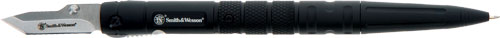 Smith & Wesson Aluminum Folding Pen Knife 1.6" Blade 7.6" OAL Black