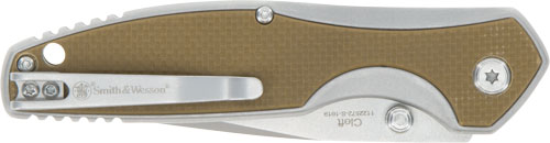 Smith & Wesson Cleft 3.25" Spring-Assisted Folding Knife G10 Scale Handle