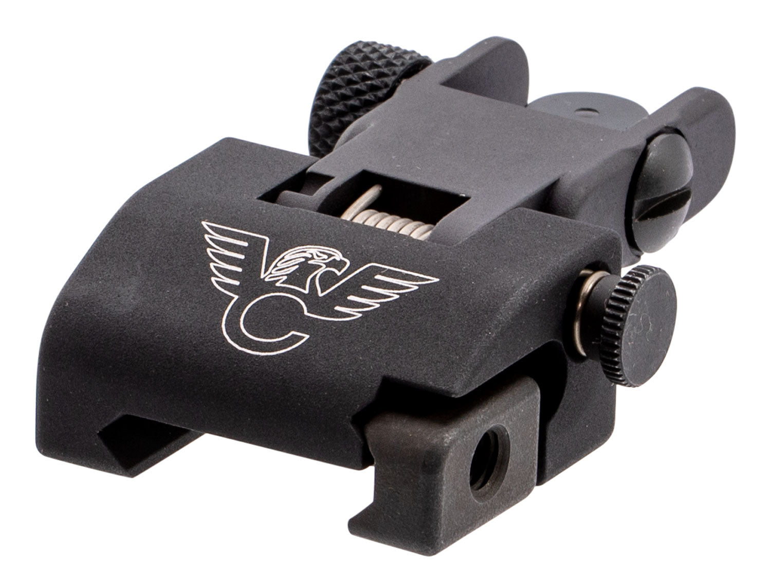 Wilson Combat TRQDSR Spring-Loaded Flip-Up Rear Iron Sight AR-15 Dual Peep