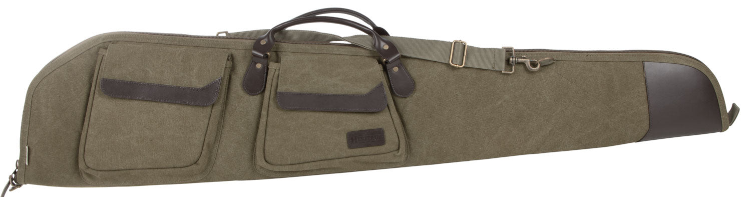 Heritage Cases 54148 North Platte Rifle Case 48" Olive Canvas Leather Trim Brushed Tricot Lining