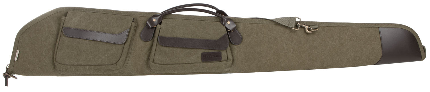 Heritage Cases 54352 North Platte 52" Shotgun Case Olive Canvas Leather Lockable Zipper