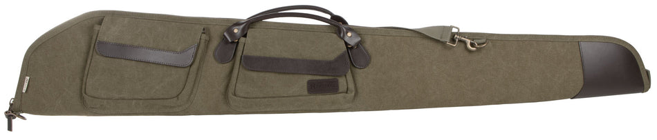 Heritage Cases 54352 North Platte 52" Shotgun Case Olive Canvas Leather Lockable Zipper