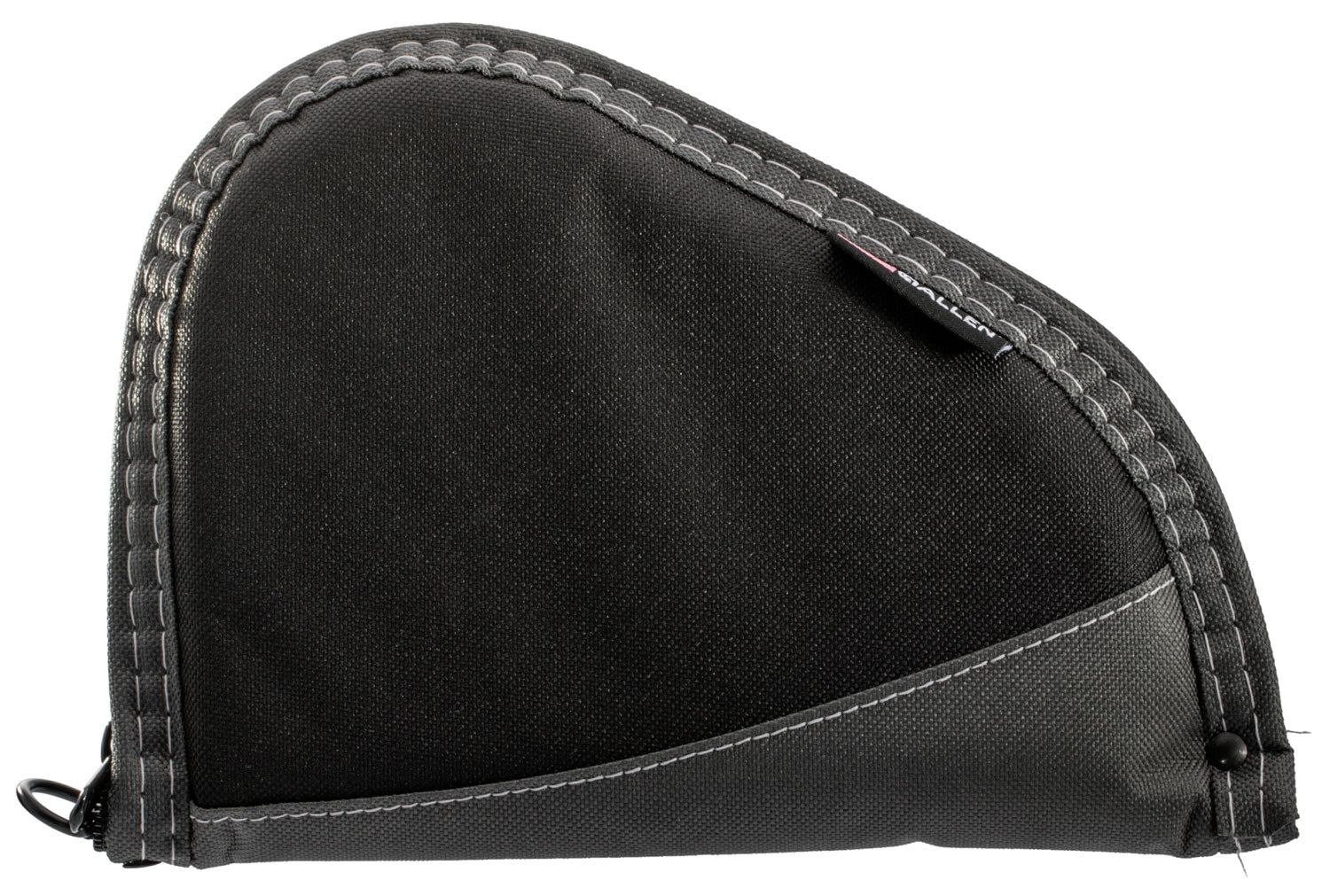 Allen Deluxe 8-Inch Handgun Case Black with Gray Trim – Thick Foam Lining, Lockable Zipper, Made in USA