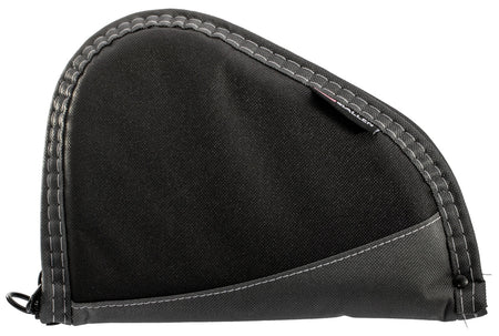 Allen Deluxe 8-Inch Handgun Case Black with Gray Trim – Thick Foam Lining, Lockable Zipper, Made in USA