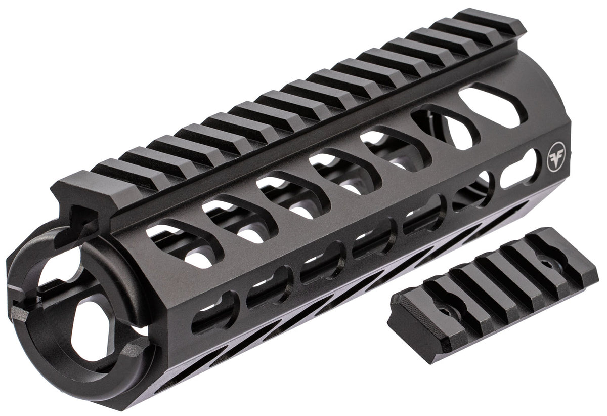 Firefield Edge Carbine 2-Piece KeyMod Rail 6.62" Black Matte 6061-T6 Aluminum AR-15 Handguard