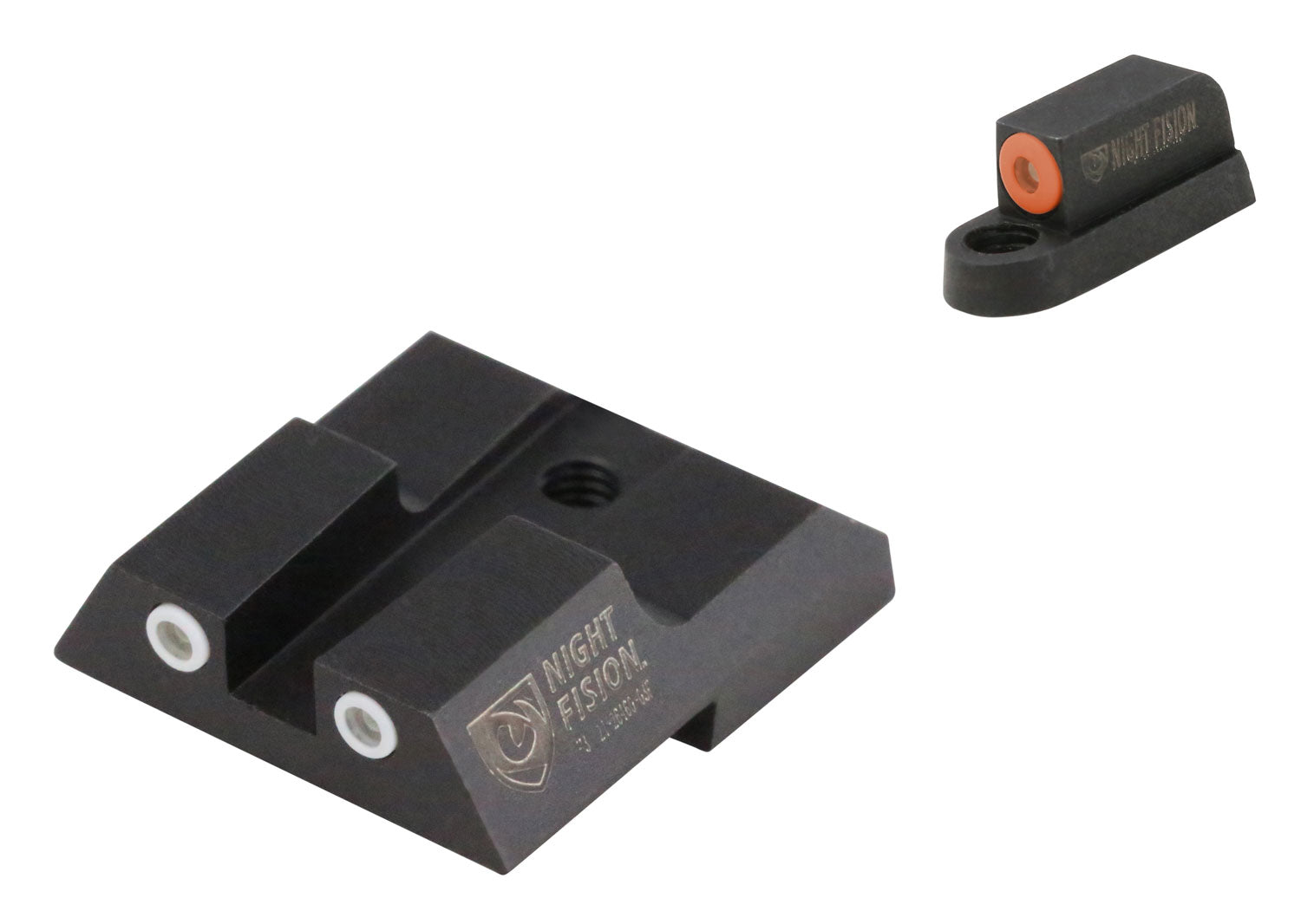 Night Fision Tritium Night Sight Set for CZ P-07/P-09 – Orange Outline Front, White Outline Rear (CZU076003OGWG)