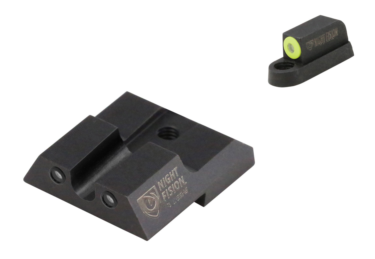 Night Fision Tritium Night Sight Set for CZ P-07/P-09 – Yellow Outline Front & Black Outline Rear (CZU076007YGZG)