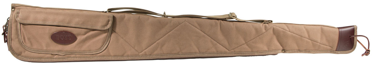 Boyt Harness Alaskan Shotgun Case 48" Khaki Canvas Flannel Lined with Lockable Zipper