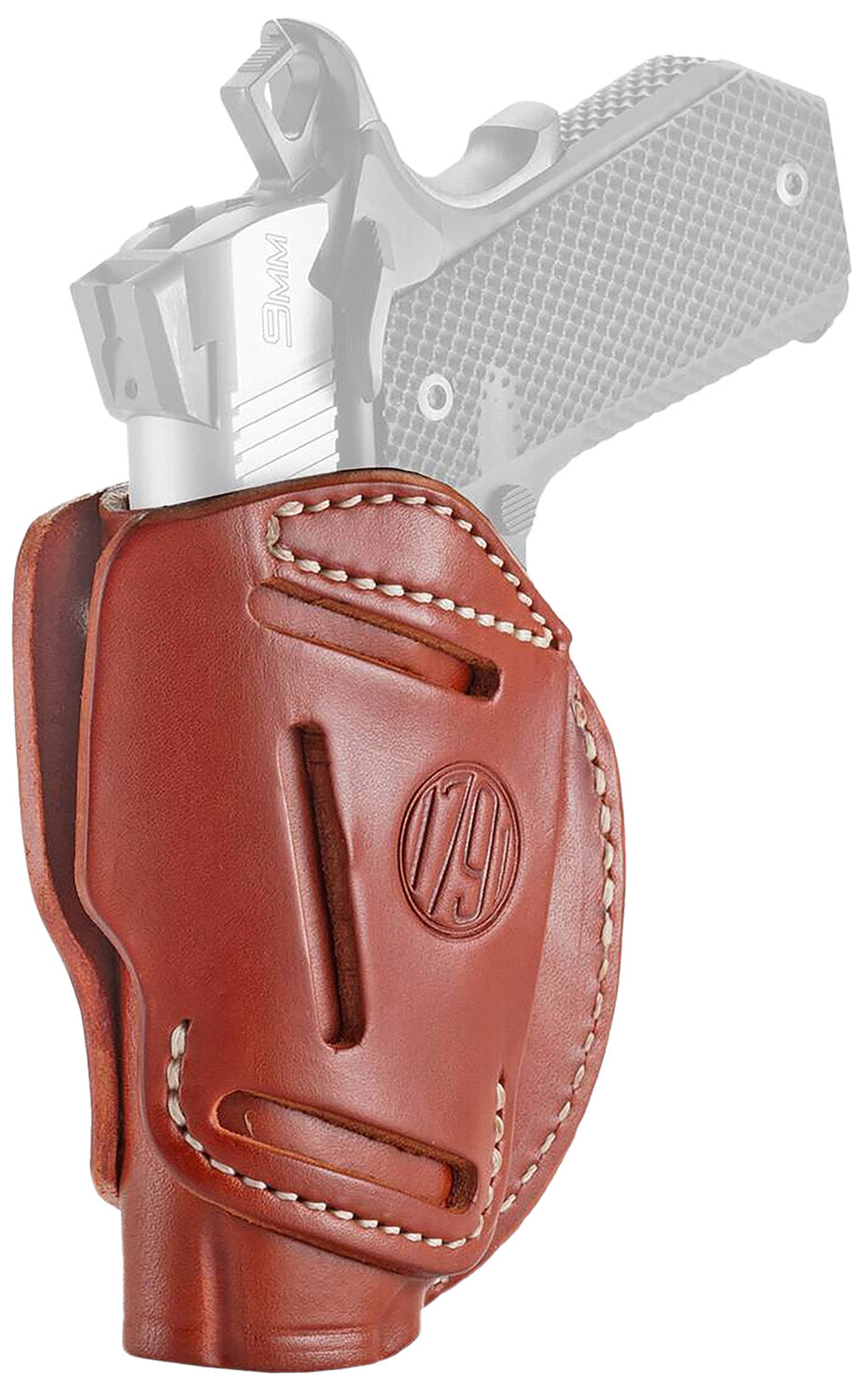 1791 Gunleather 3WH1CBRA 3-Way Belt Holster Size 01 Classic Brown Leather 1911 3-4" Ambidextrous