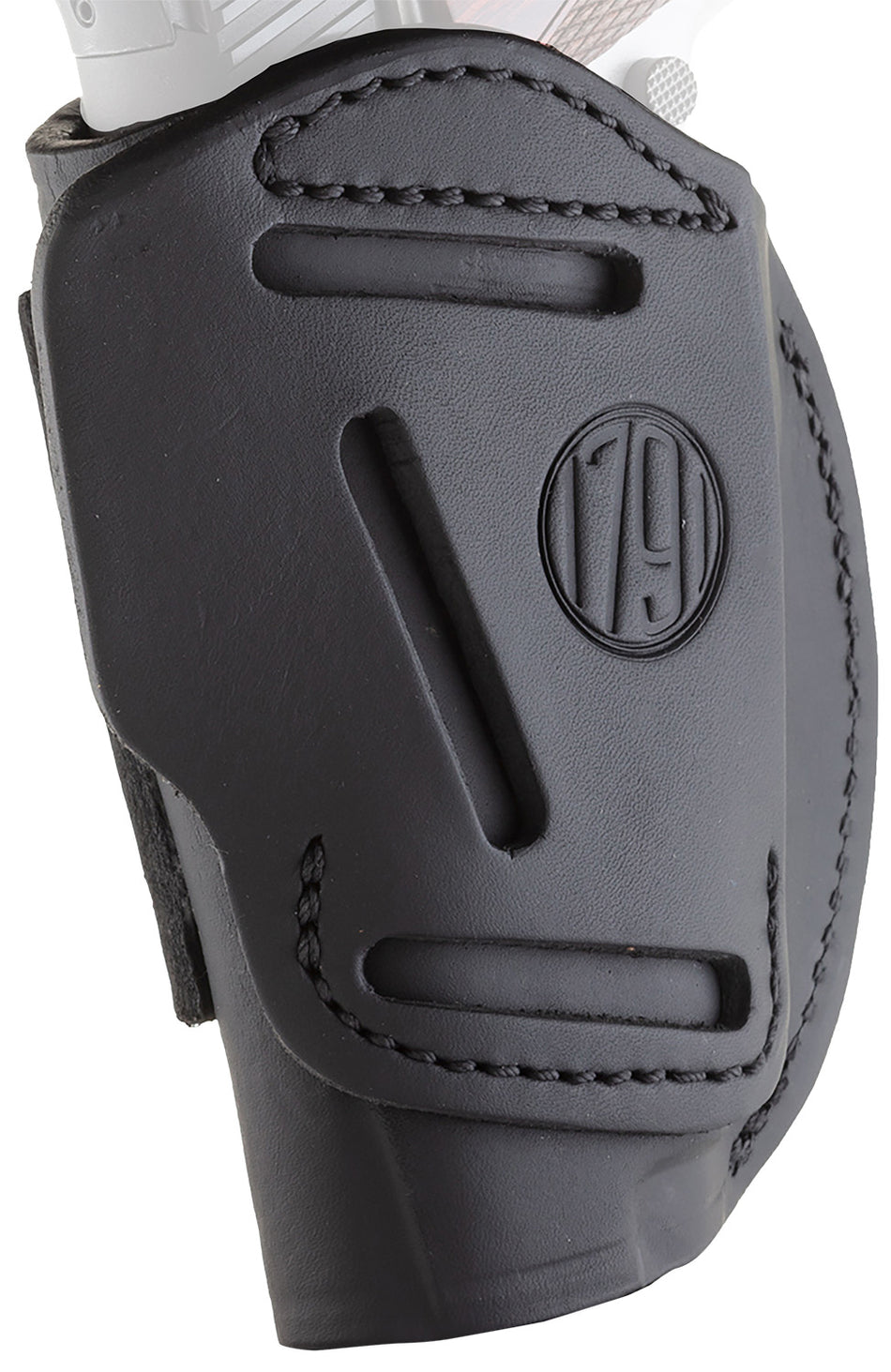 1791 Gunleather 4WH1SBLR Concealment Belt Holster Size 01 Stealth Black Leather - Fits 3" & 4" 1911 Frames