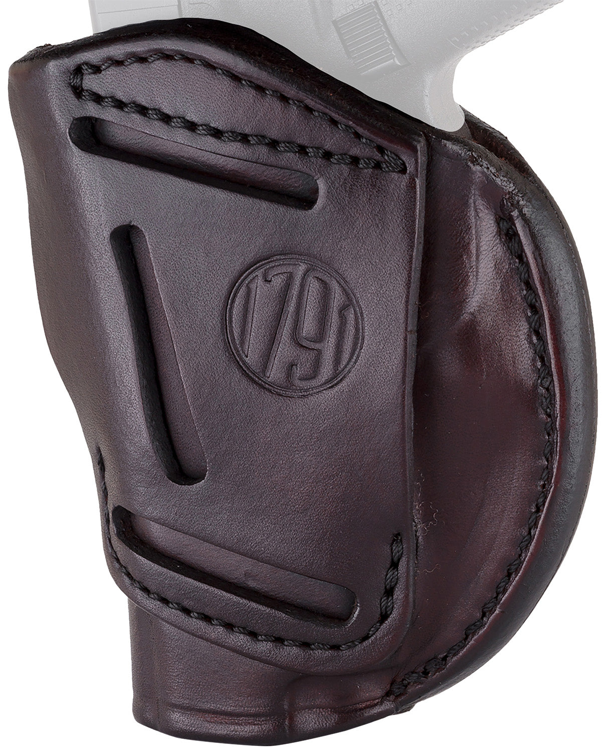 1791 Gunleather 4WH1SBRR Concealment Belt Holster Size 01 Signature Brown Leather - Fits 3" & 4" 1911, Right Hand