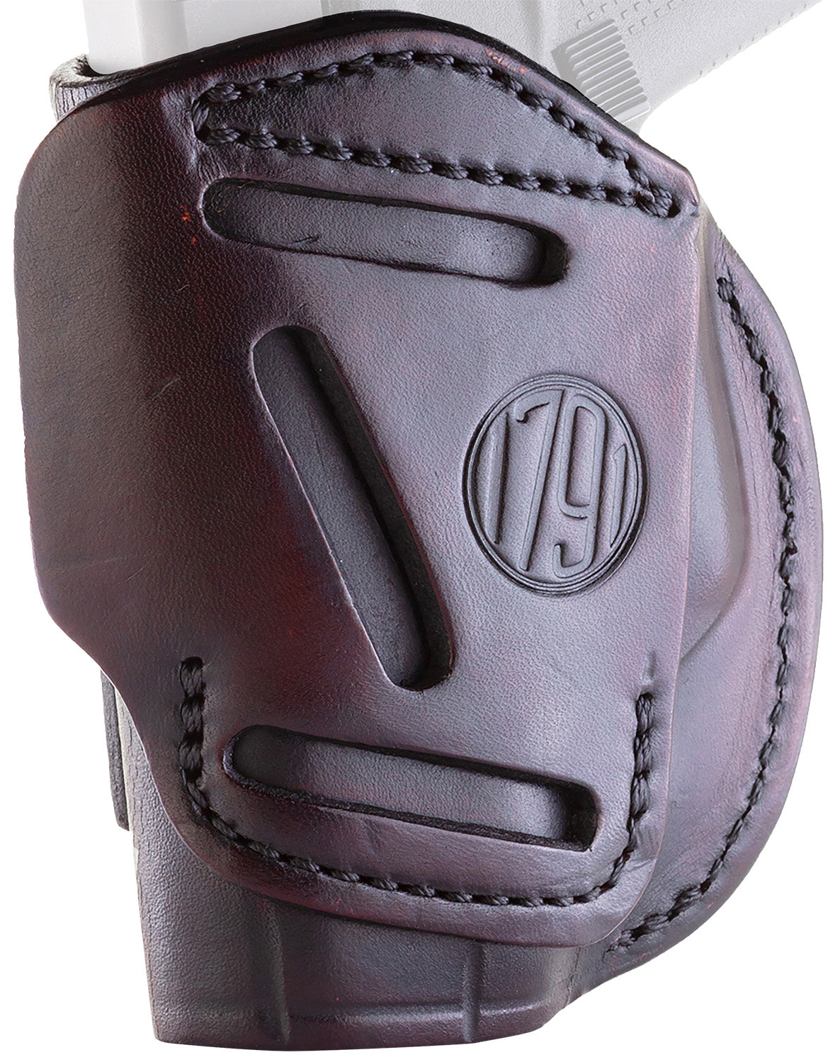 1791 Gunleather 4WH2SBRR Concealment Belt Holster Size 02 Signature Brown Leather - Glock 42/43/43X, Ruger LCP, S&W Bodyguard Compatible RH
