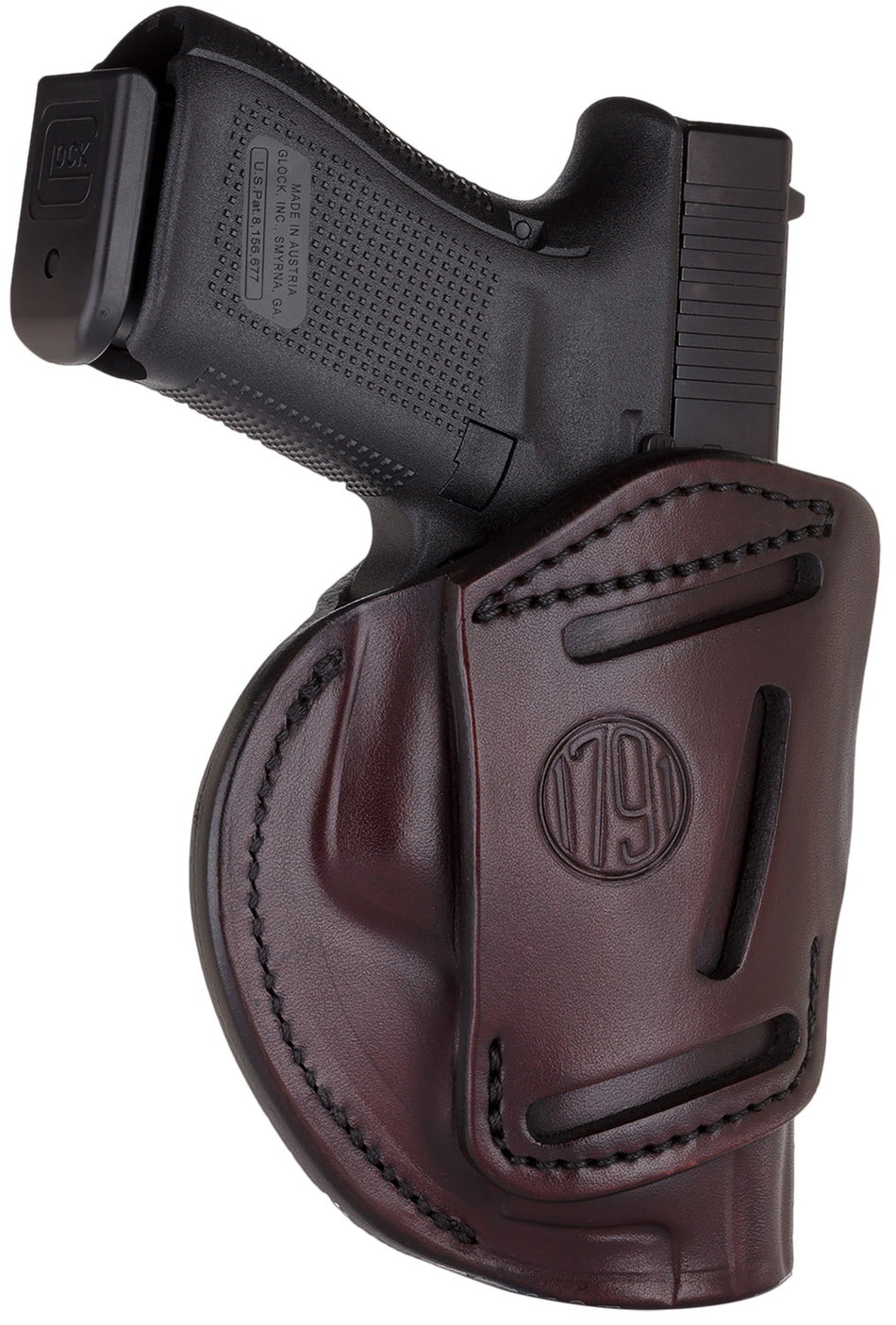 1791 Gunleather 4WH5SBRR Concealment Belt Holster Size 05 Signature Brown Leather - S&W M&P, Springfield XD, Glock 17, HK VP9 Compatible