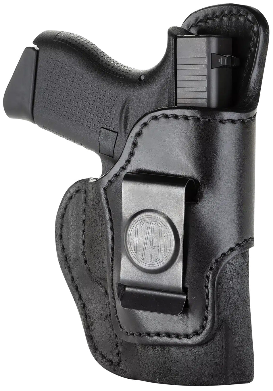 1791 Gunleather RCH3BLKR Rigid Concealment IWB Holster Size 03 Black Leather Right Hand