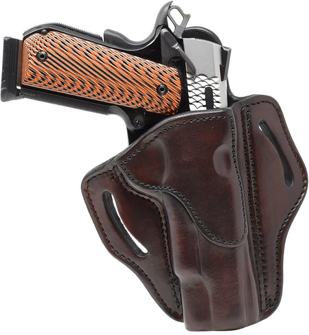 1791 Gunleather BH1 Outside-the-Waistband Size 01 Signature Brown Leather Belt Slide for 1911 4-5" RH