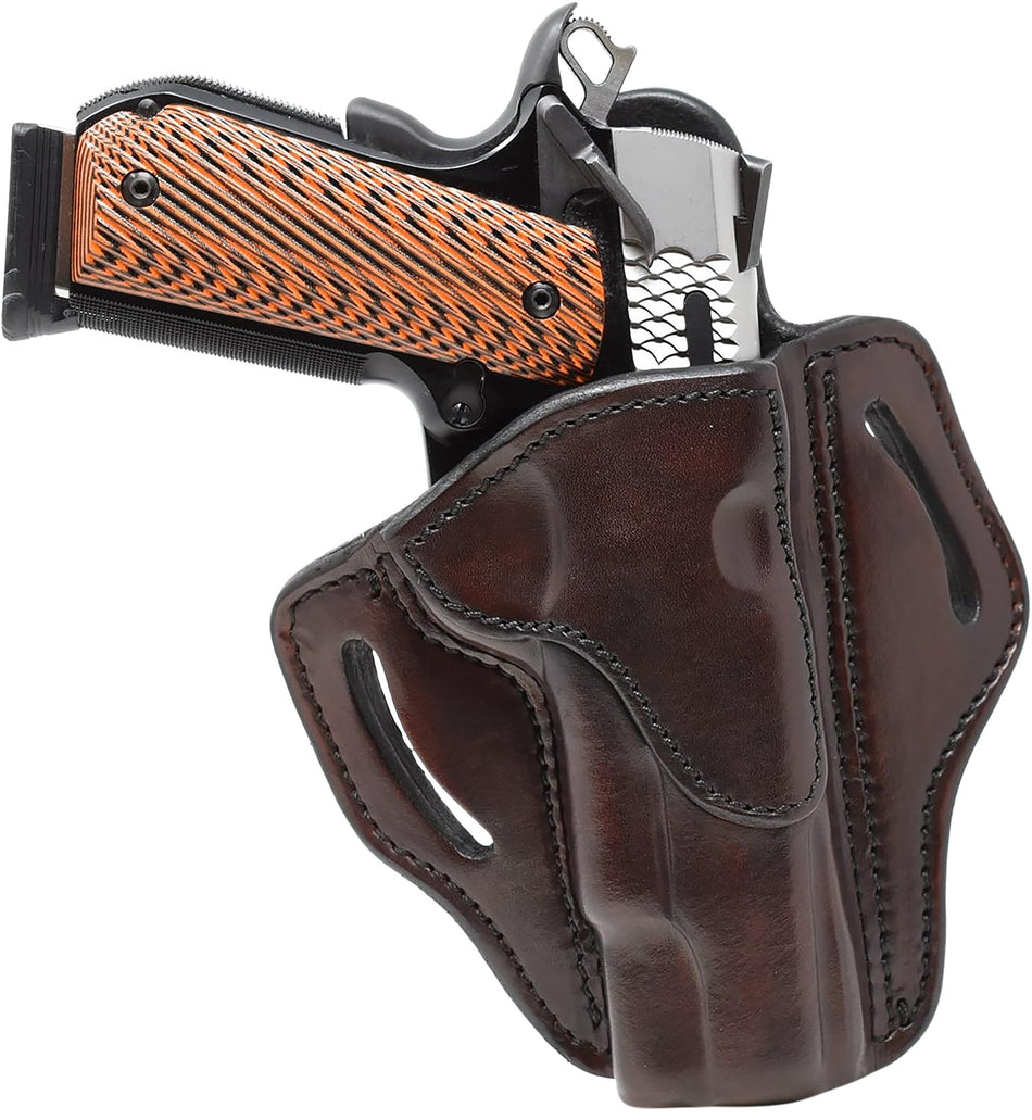 1791 Gunleather BH1 Outside-the-Waistband Size 01 Signature Brown Leather Belt Slide for 1911 4-5" RH