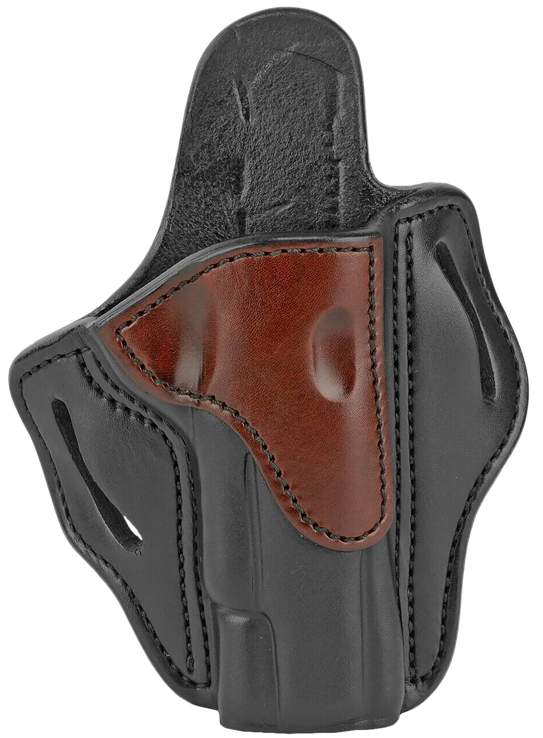 1791 Gunleather BH1BLBR OWB Belt Slide Brown/Black Leather Holster for 1911 4-5"