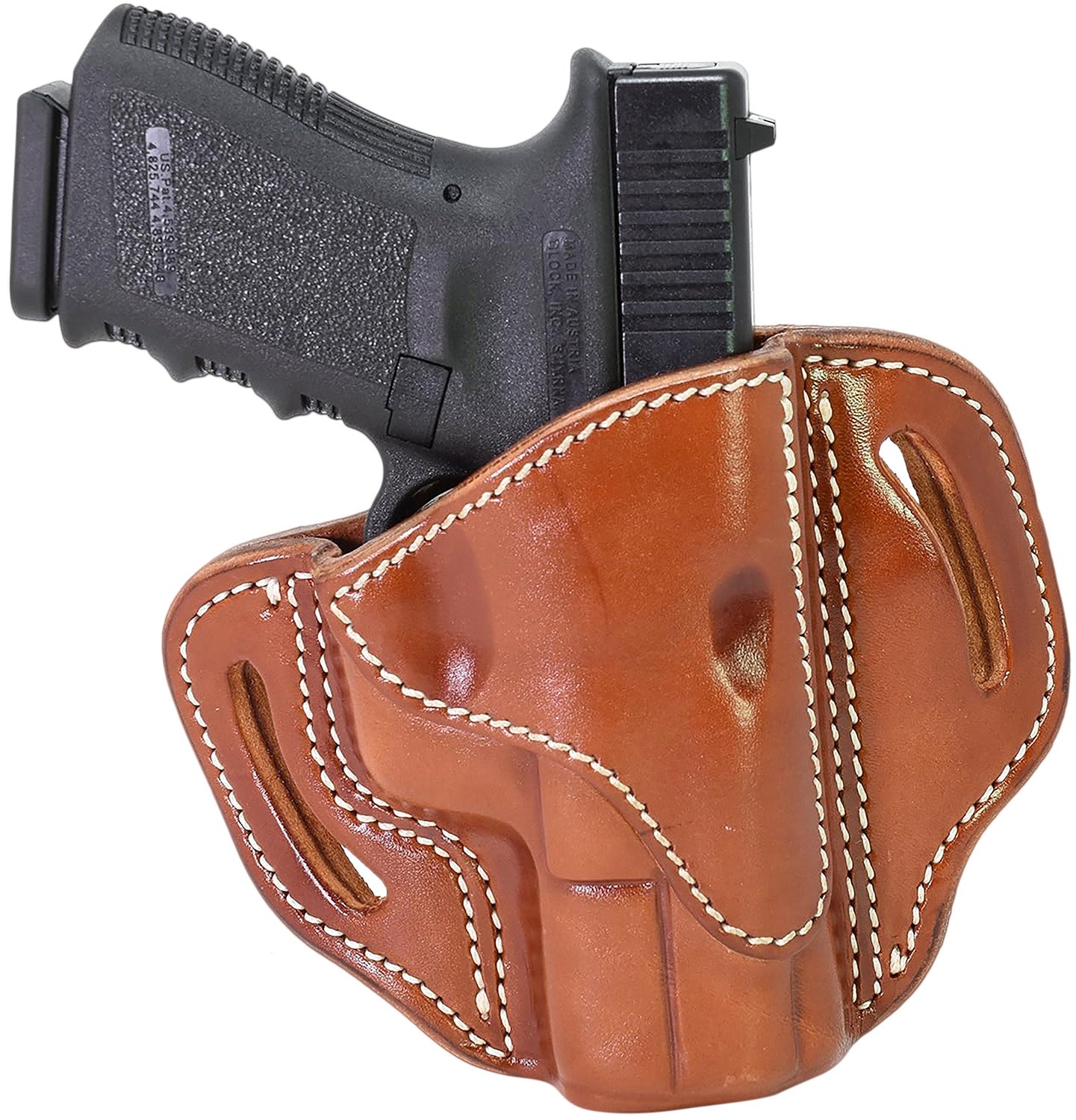 1791 Gunleather BH21CBRR OWB Belt Slide Classic Brown Leather Fits Glock 17/M&P Shield/XD RH